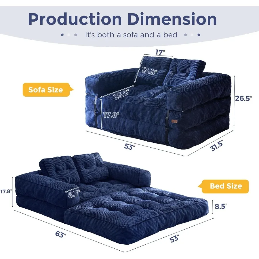 Складной диван-кровать L-образный раскладной диван-кровать с подлокотником Складной диван-кровать с подушкой Портативный складной стул Удобный Flo