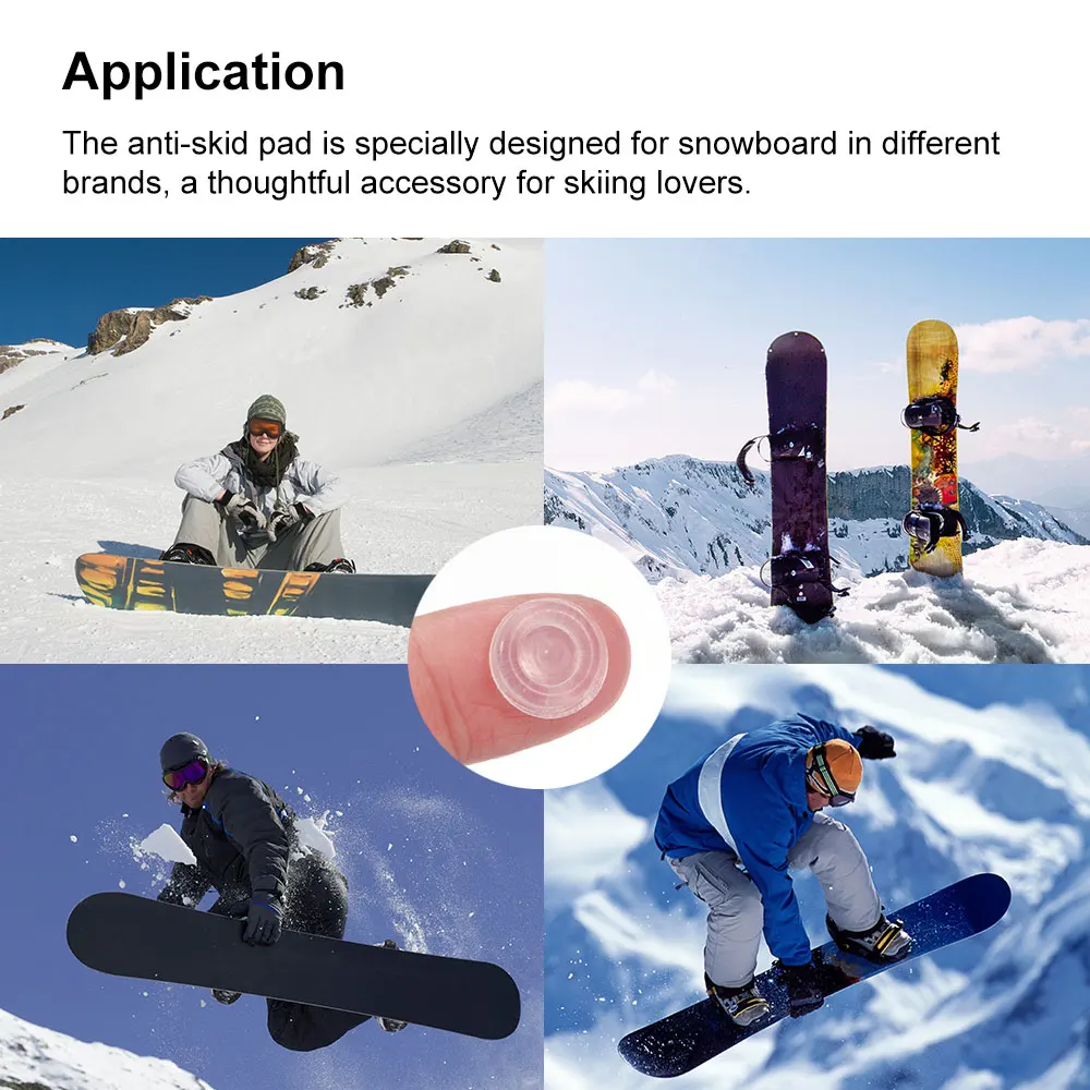 Estera protectora de Snowboard, alfombrilla de silicona autoadhesiva, Junta antideslizante transparente, accesorios de partículas para gabinete, esquí al aire libre