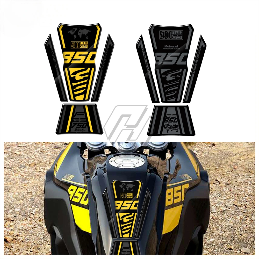 

Motorcycle Accessorie Tank Pad Sticker for BMW Motorrad F850GS 40 Years Triple Black