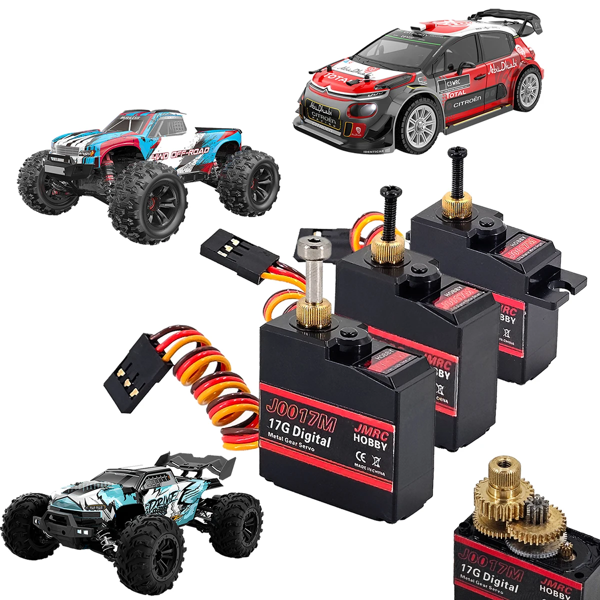 Serwo cyfrowe do SCY 16101Pro 16102Pro 16103Pro SG116MAX,MJX Hyper Go 16207 16208 16209 16210 14301 14303, 17g Metal Gear, 44T