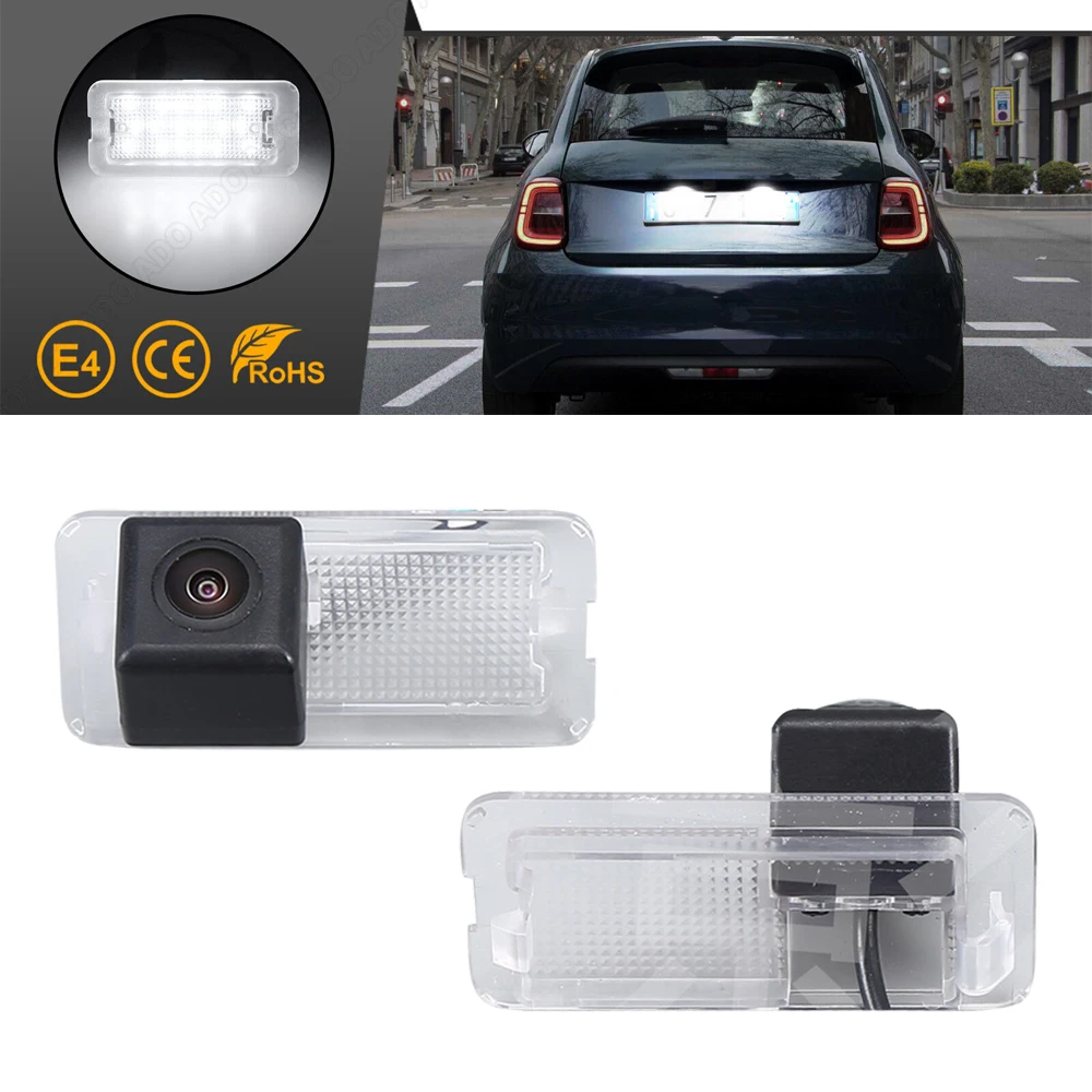 

For Fiat 500 2013-2019 Fiat 500L Punto Evo Grande Punto 2012-2016 Car Rear View Parking backup Camera LED License plate lamp