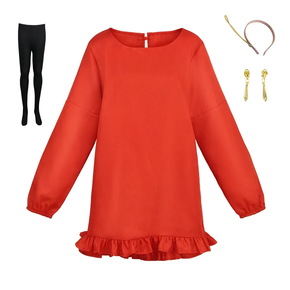 

Anime SPY×FAMILY Cosplay Yor Briar Costume Red Dress