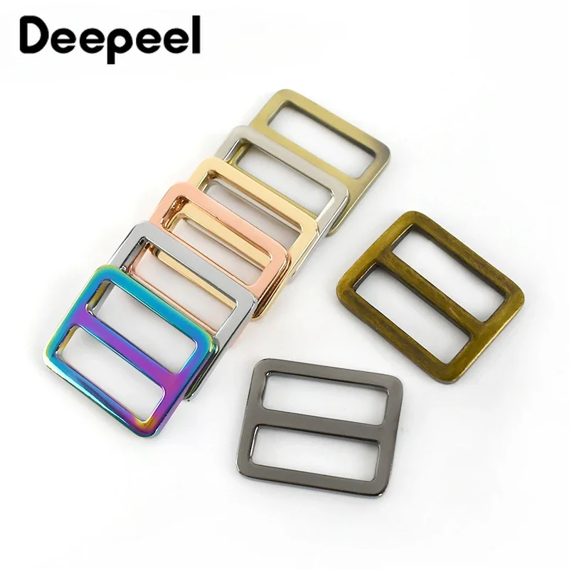 10Pcs 16-50mm Bag Belt Buckles for Strap Metal Buckle Webbing Belts Clasp Handbag Adjuster Loops Bags Hardware Accessories