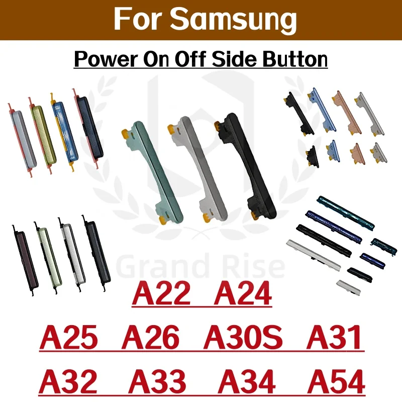 For Samsung Galaxy A22 A24 A25 A26 A30S A31 A32 A33 A34 A54 A326 4G 5G Power Button Key + Volume Side Button Keys Button