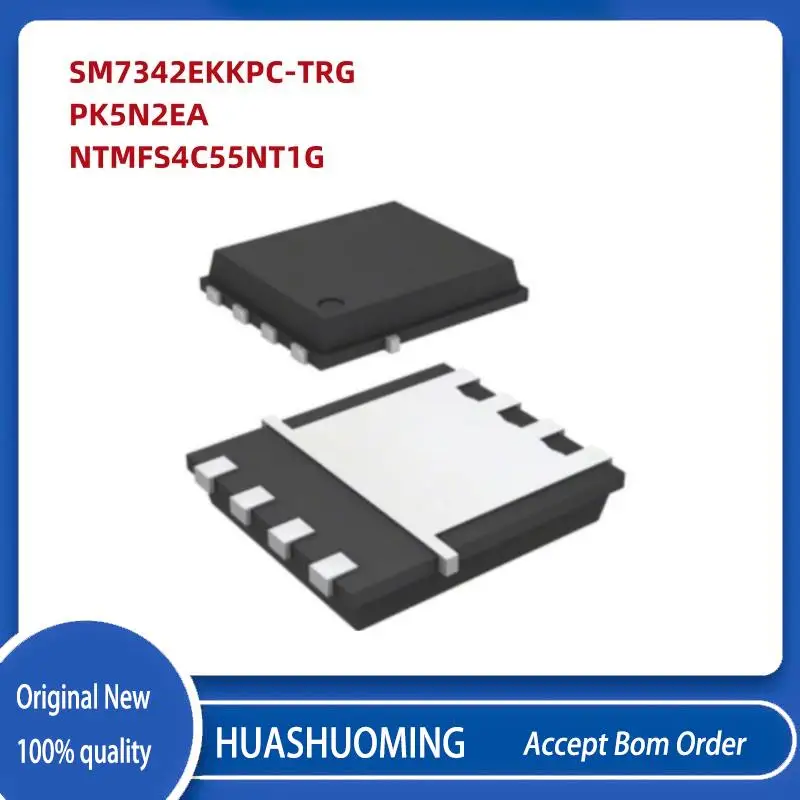 5Pcs/Lot New  SM7342EKKPC-TRG PK5N2EA  NTMFS4C55NT1G   QFN-8