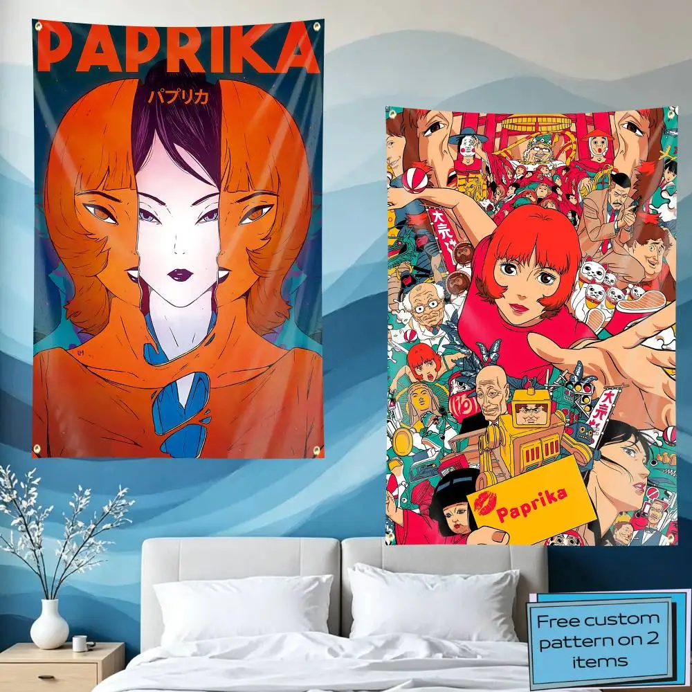 Dream-Jumper P-Paprika Anime Flag Tapestry Banner for Bedroom Living Room Outdoor Camping Custom Supported