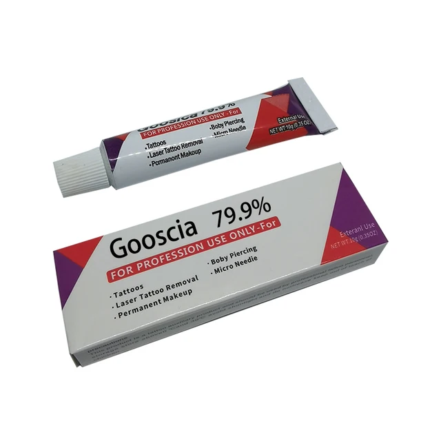 79,9% Goosica Krem do tatuażu przed makijażem permanentnym Microblading Piercing Brwi Usta 10g