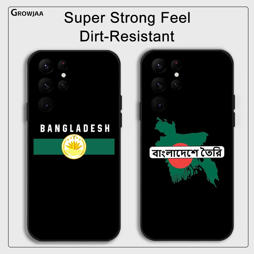 Bangladesh Flag Phone Case for Samsung Galaxy S24 Ultra S22 S23 Ultra S21 S20 5G Protective Silicone TPU Funda