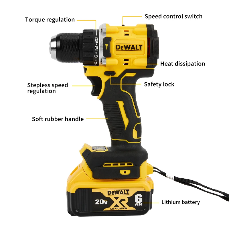 DeWalt-Chave électrique sans balais DCD805, 20V