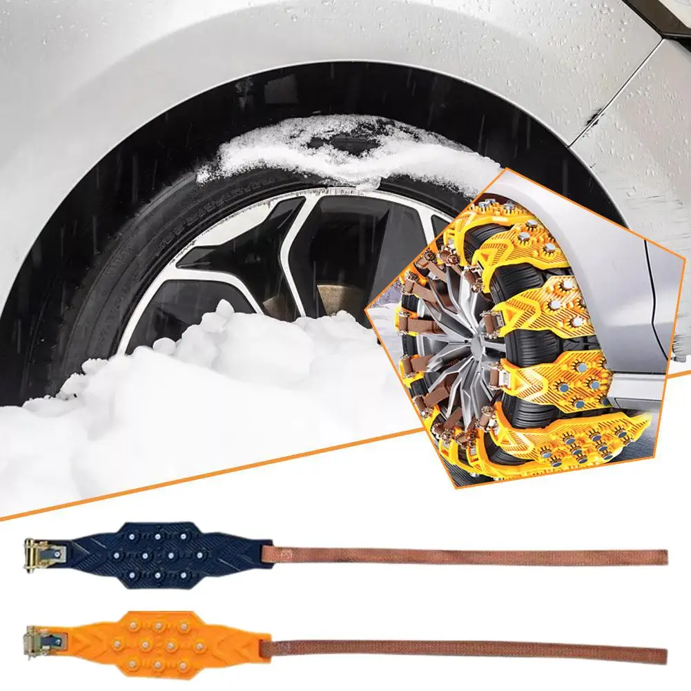 4PCS Car Winter Tire Thickening TPU Anti-ski Chain Tools Set Auto General Outdoor Rescue Wheel Emergency Tools