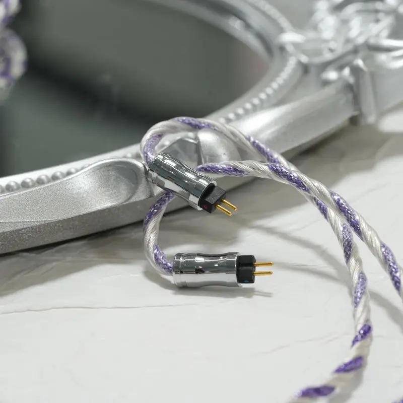 ZiSin-312 cabo de atualização de fone de ouvido hifi de 6 núcleos com 3.5/2.5/4.4mm mmcx/qdc/tfz 0.78 2 pinos para db3 moondrop tanchjim