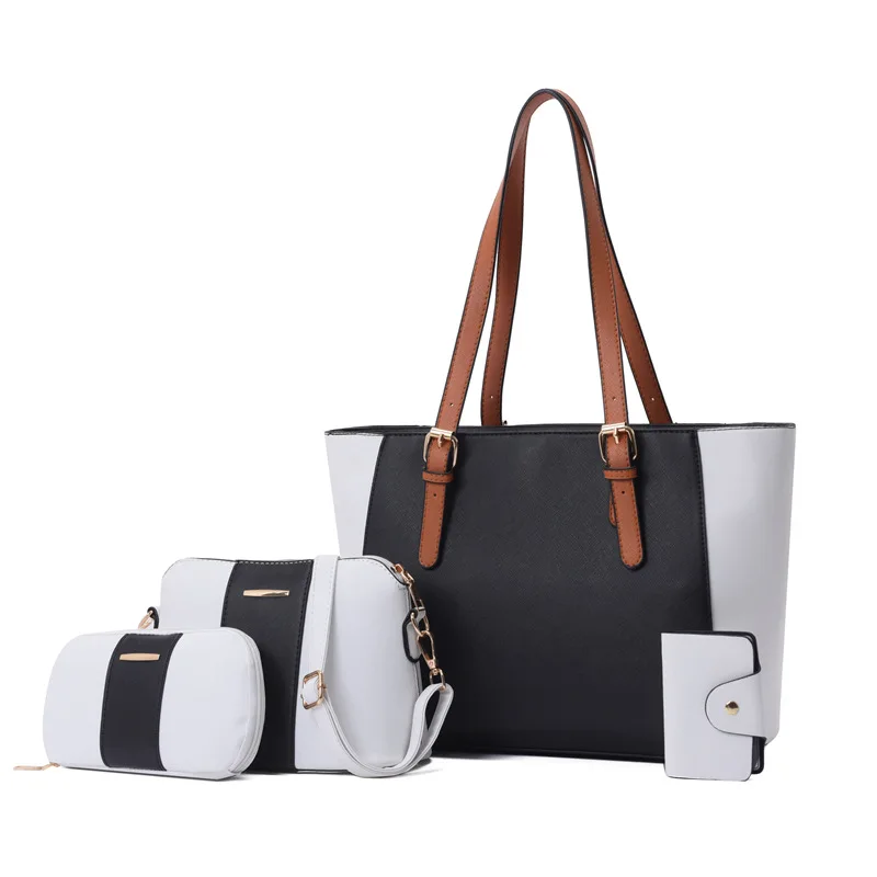 2025 nouveau sac à main multi-pièces pour femmes-sac fourre-tout/épaule/sac à bandoulière spacieux, pochette détachable, Design Patchwork tendance