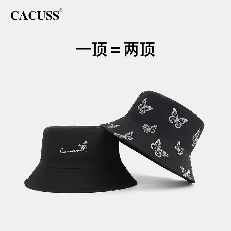 Fisherman Hat Custom Wholesale Direct Selling Spring and Summer New Butterfly Korean Fashion Basin Hat Lovers Sun Visor Outdoor