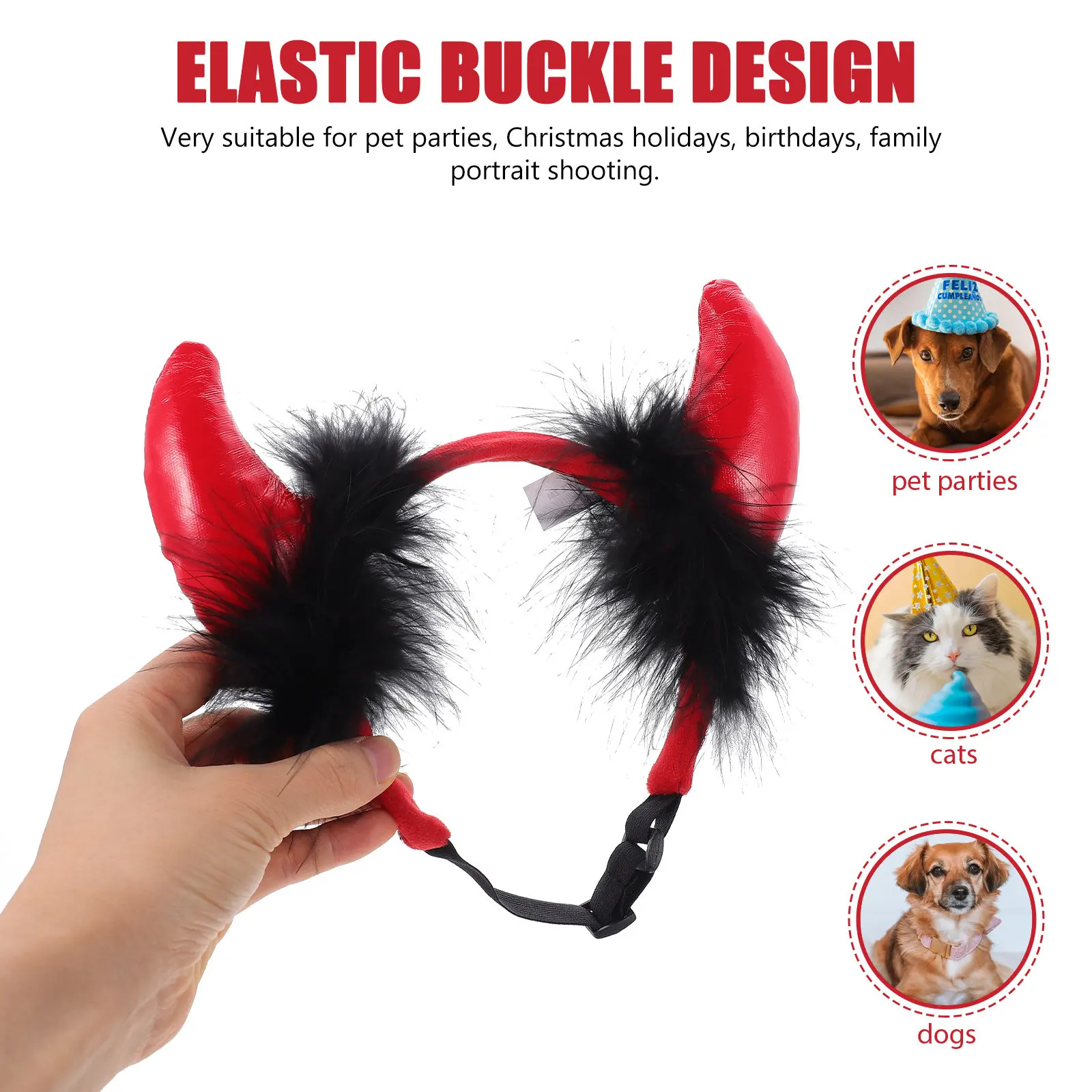 Pet Decorative Dog Headband Soft Comfortable Spoof Headwear Dog Cat Party Favors Stylish Puppy Head Ornament Pet Spoof Headgear