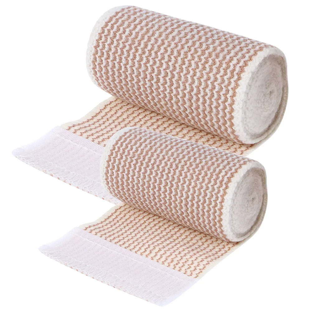 2 Rolls Breathable Elastic Bandage Wrap Self Adhesive Sports Wrist Ankle Knee Support Bandages Stretchy Comfortable