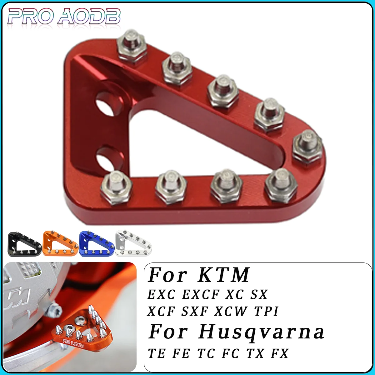 

For KTM SX SXF XC XCF XCW EXC EXCF For GasGas Rear Brake Pedal Lever Step Plate Tip For Husqvarna FC TC FE TE FX TX 2016-2023