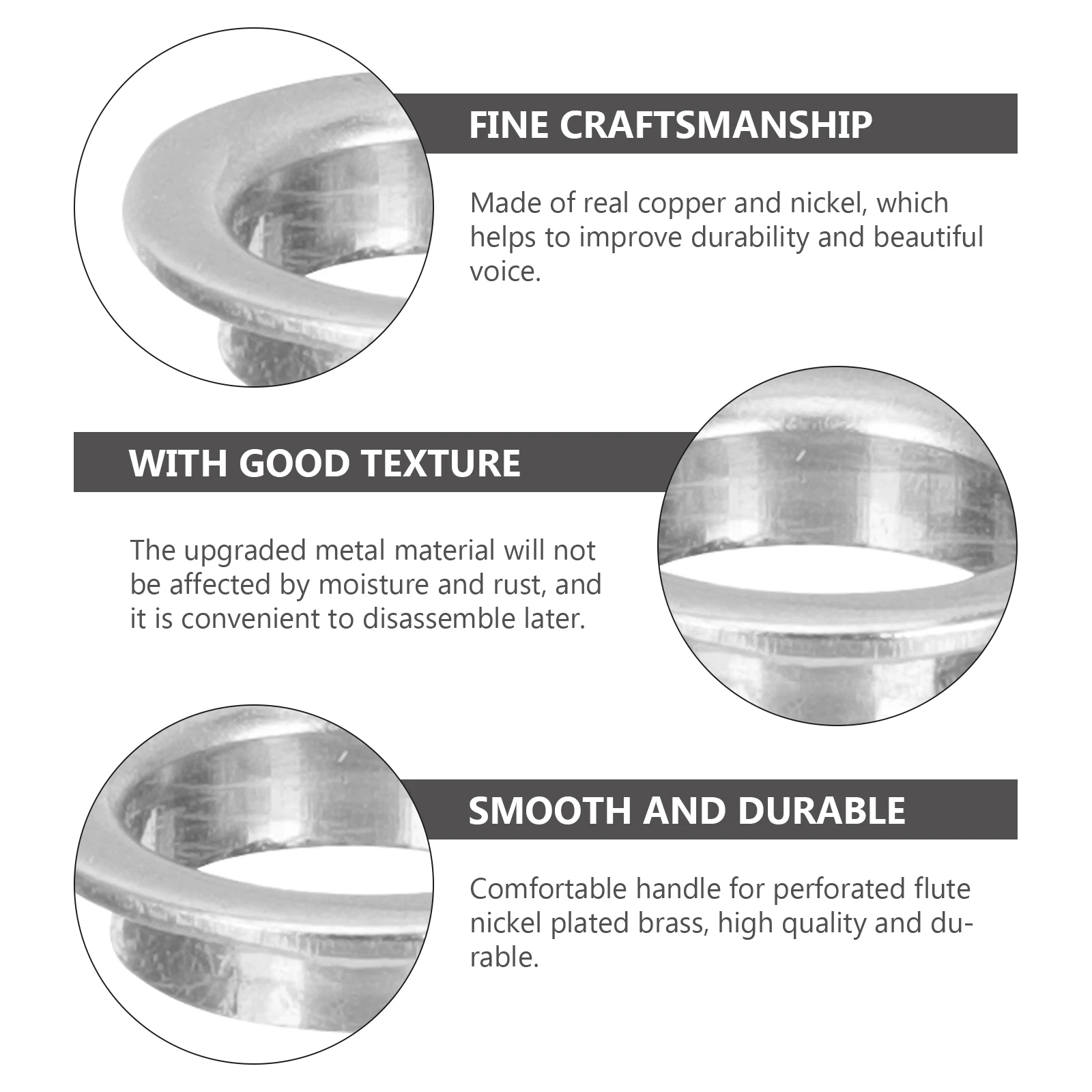 

Premium Nickel Plated Brass Pad Cup Sleeves Replacement Durable Metal Parts Repair Tool Open Hole Flute Supply Cup Pad Sleeve