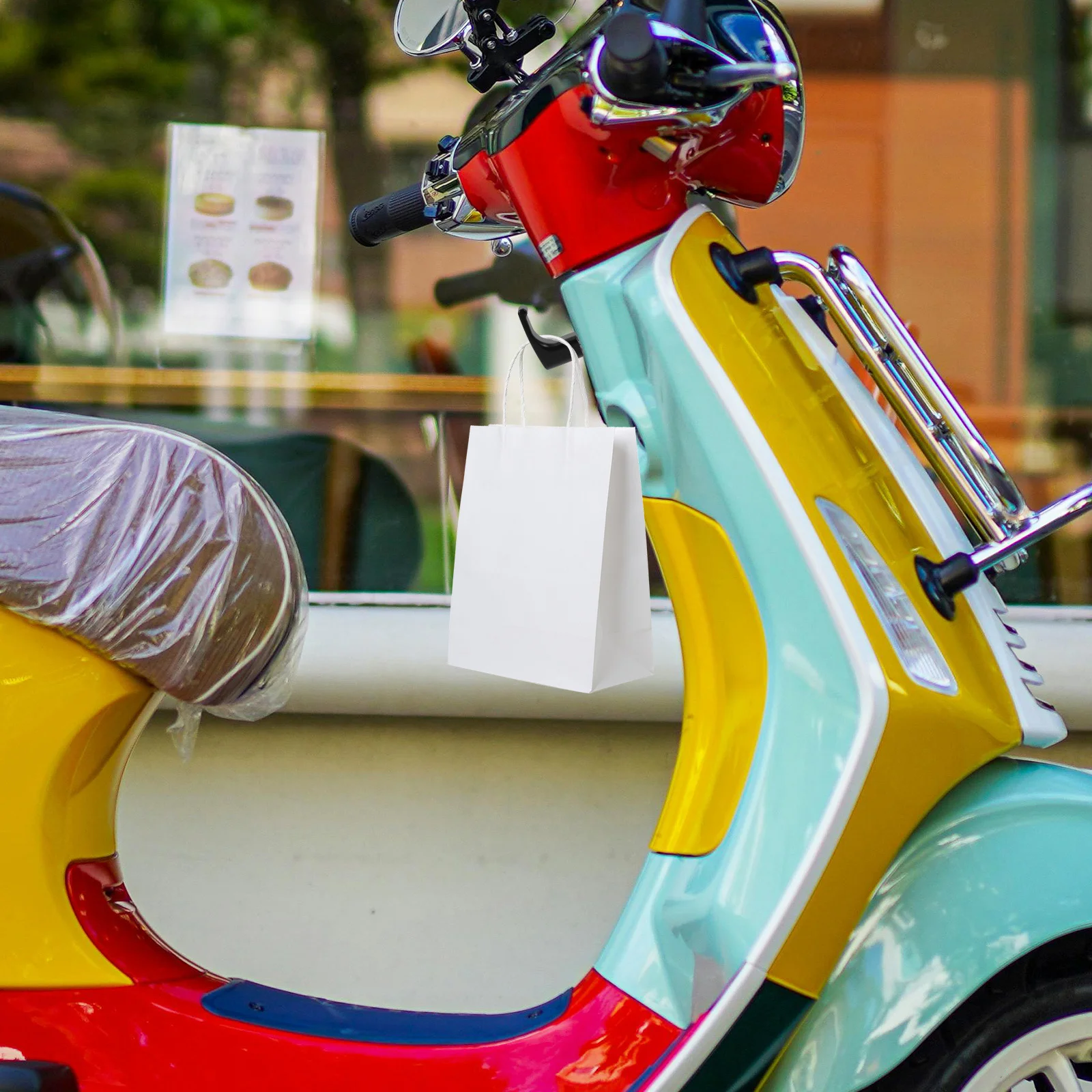1 conjunto de gancho de bicicleta montado frontal, sem broca, liga de alumínio, suporte para motocicleta, scooter, cabide de engrenagem, veículo elétrico