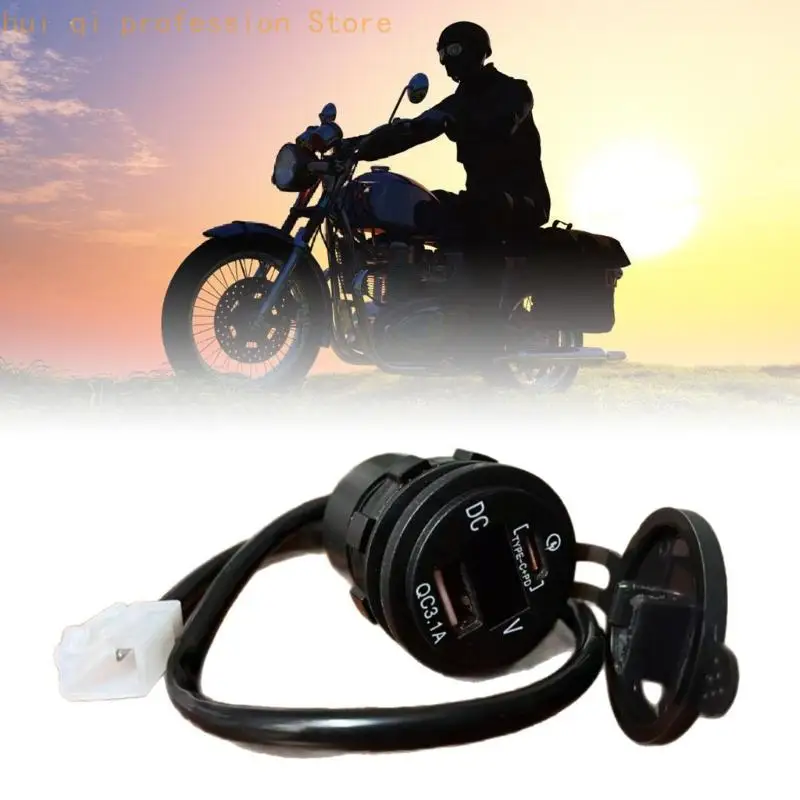 3.1A USB Waterproof Motorcycle Marine Boat Phone Chargers With Display H8WE