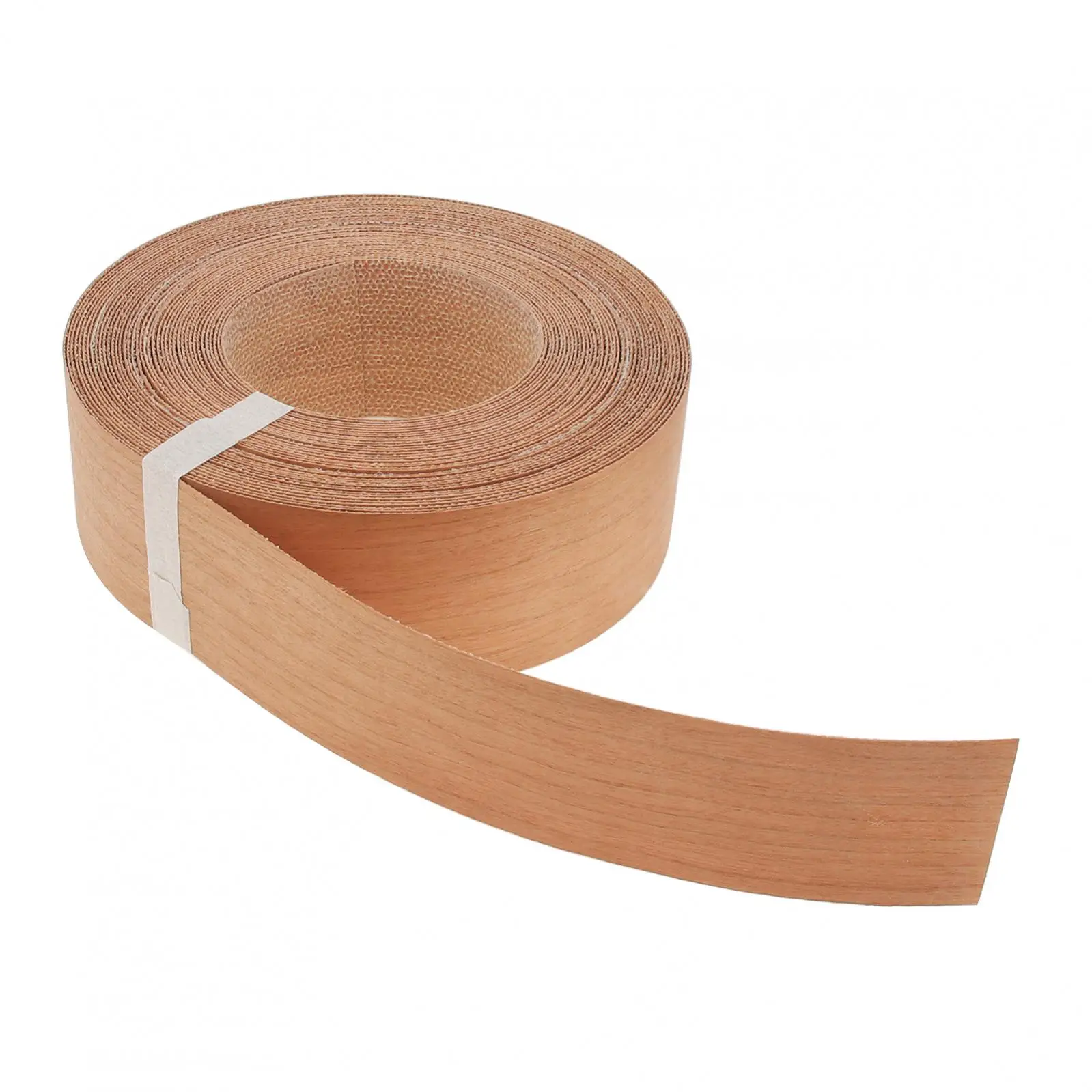 1.9 cm X 15m Hot Melt Adhesive Melamine Edge Banding Flexible Veneer Edging for Plywood Table / Cabinet, Pre-glued Veneer Edging