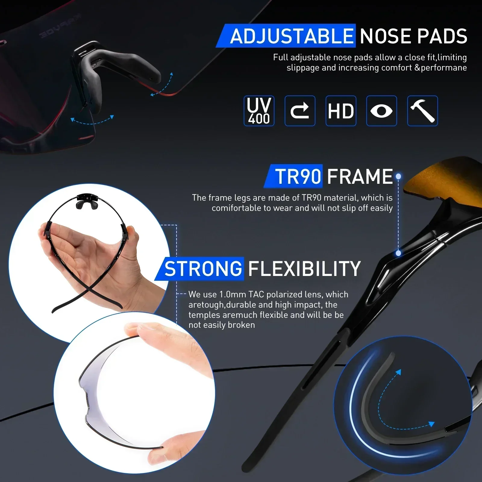 Kapvoe フォトクロミックサングラス男性用サイクリンググラス UV400 メガネ女性バイク自転車運転アウトドアスポーツマラソントライアスロン