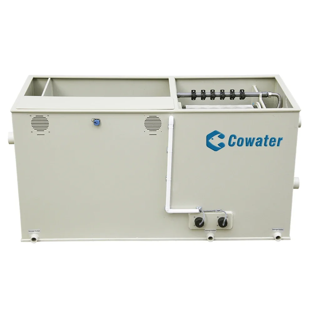 Cowater 30 M3/h Koi Pond Filtration Moving Bed Biofilm Reactor (MBBR)+UV Light + Rotary Drum Filter Koi Pond view 5