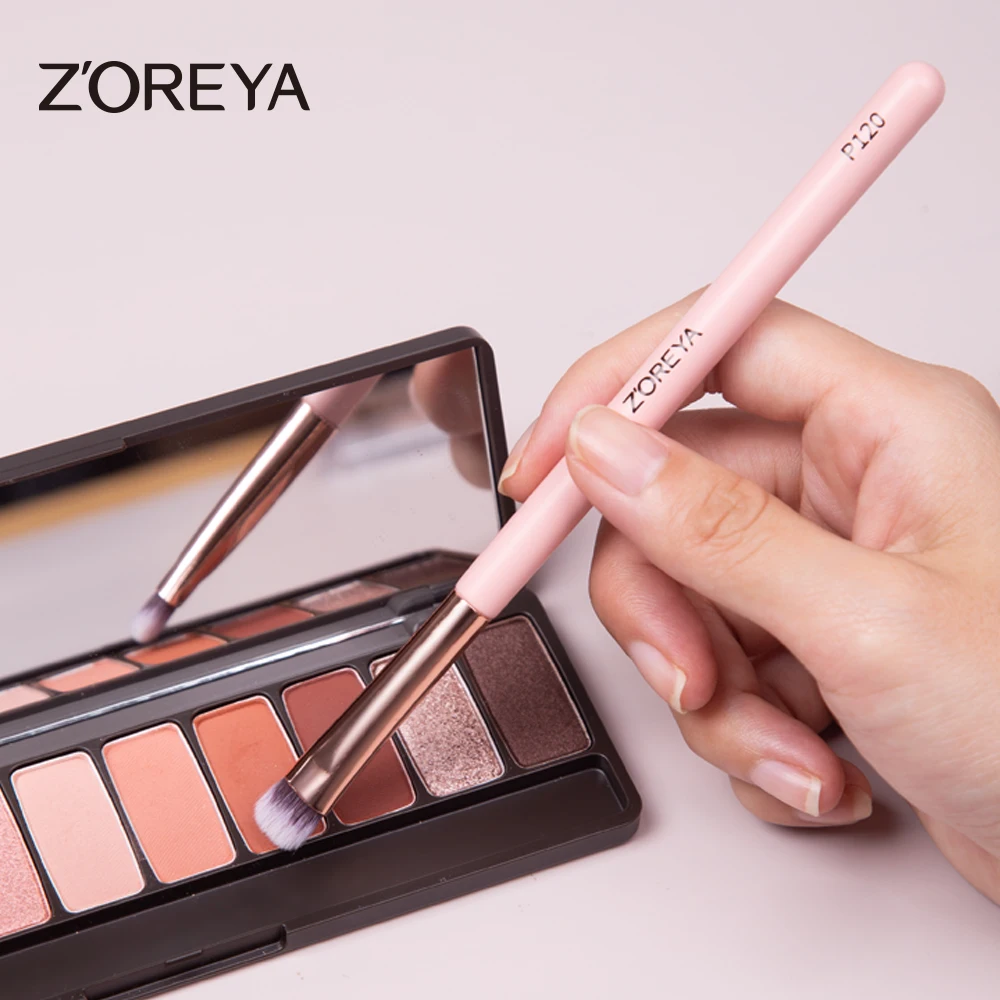 ZOREYA  Foundation Makeup Brushes Powder Blush Contour Concealer Synthetic Hair Professional Single Pink Face Makeup Brush