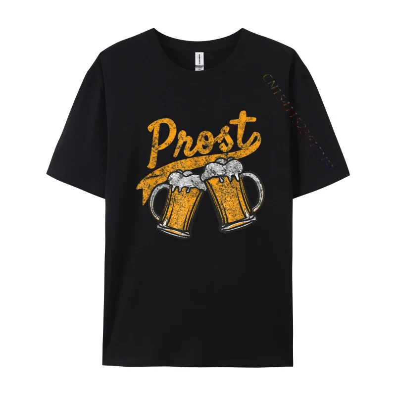 

German Prost Cheers Beer Drinking Cosie Funny Custom Luxury Designer T-Shirts Combed Cotton Men Tshirt For Men Printing