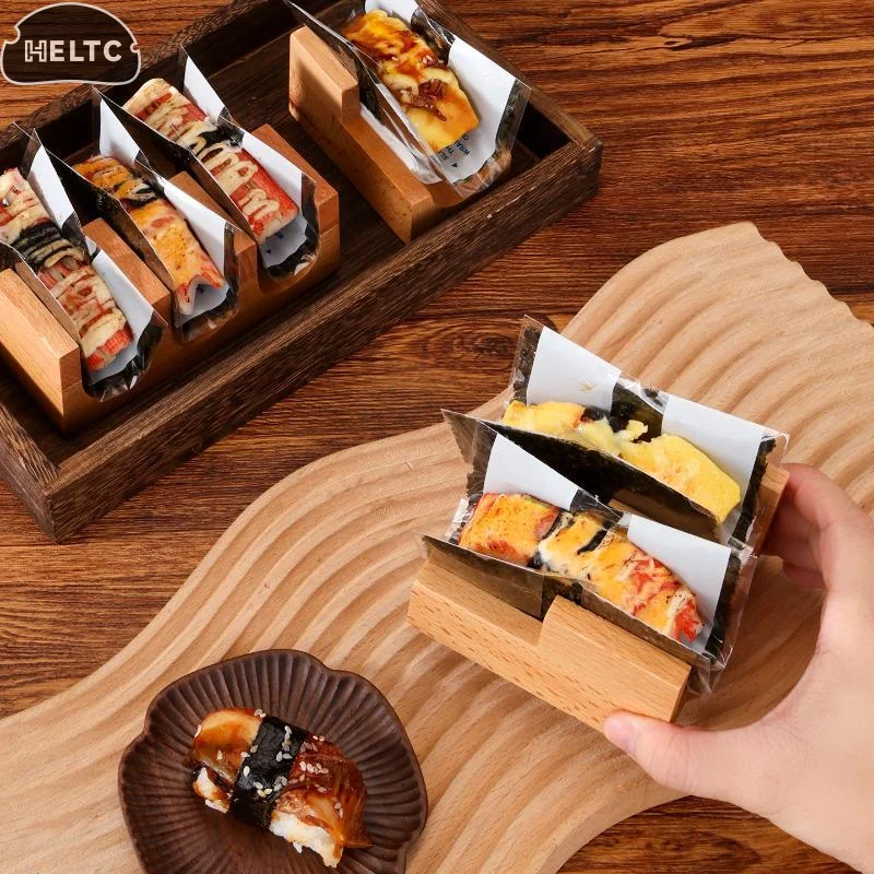 200pcs Plastic Sushi Roll Packaging Sheet Film Japanese Style Food Grade Plastic Easy Tear Food Display Convenience Bag