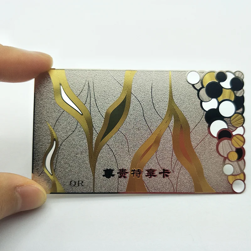 Custom.Metal Card Custom Oral High-End Business Card Stainless Steel Member VIP Card Electroplated Gold Membership Card
