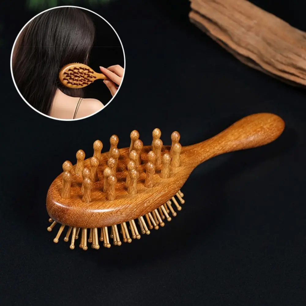 

Double-Sided Head Massage Comb Anti-Static Natural Wood Sandalwood Scalp Massager Meridian Dredging Wide Tooth