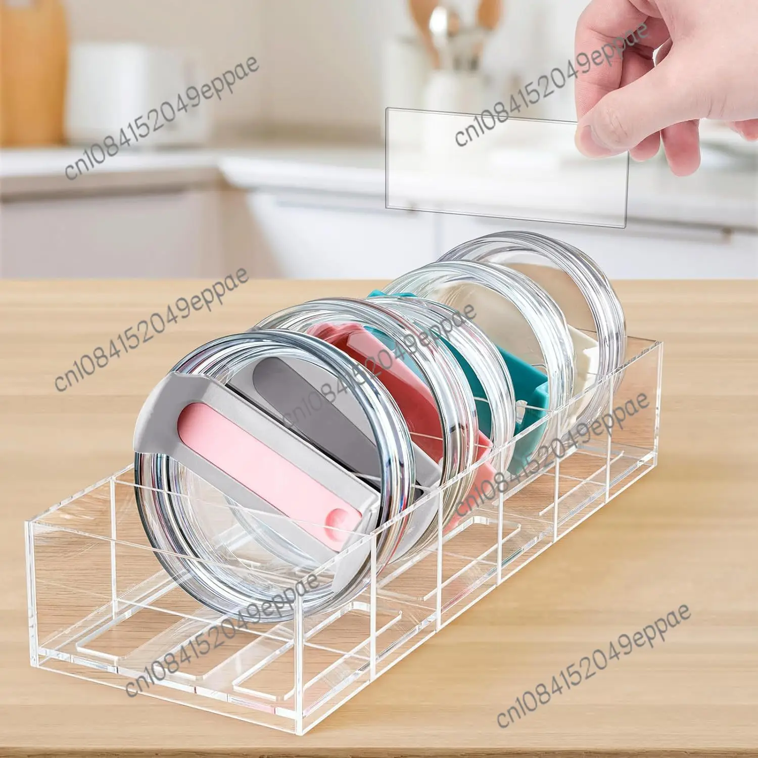 New Flat Bottom Cup Lid Storage Box Device, Cup Lid Storage Rack