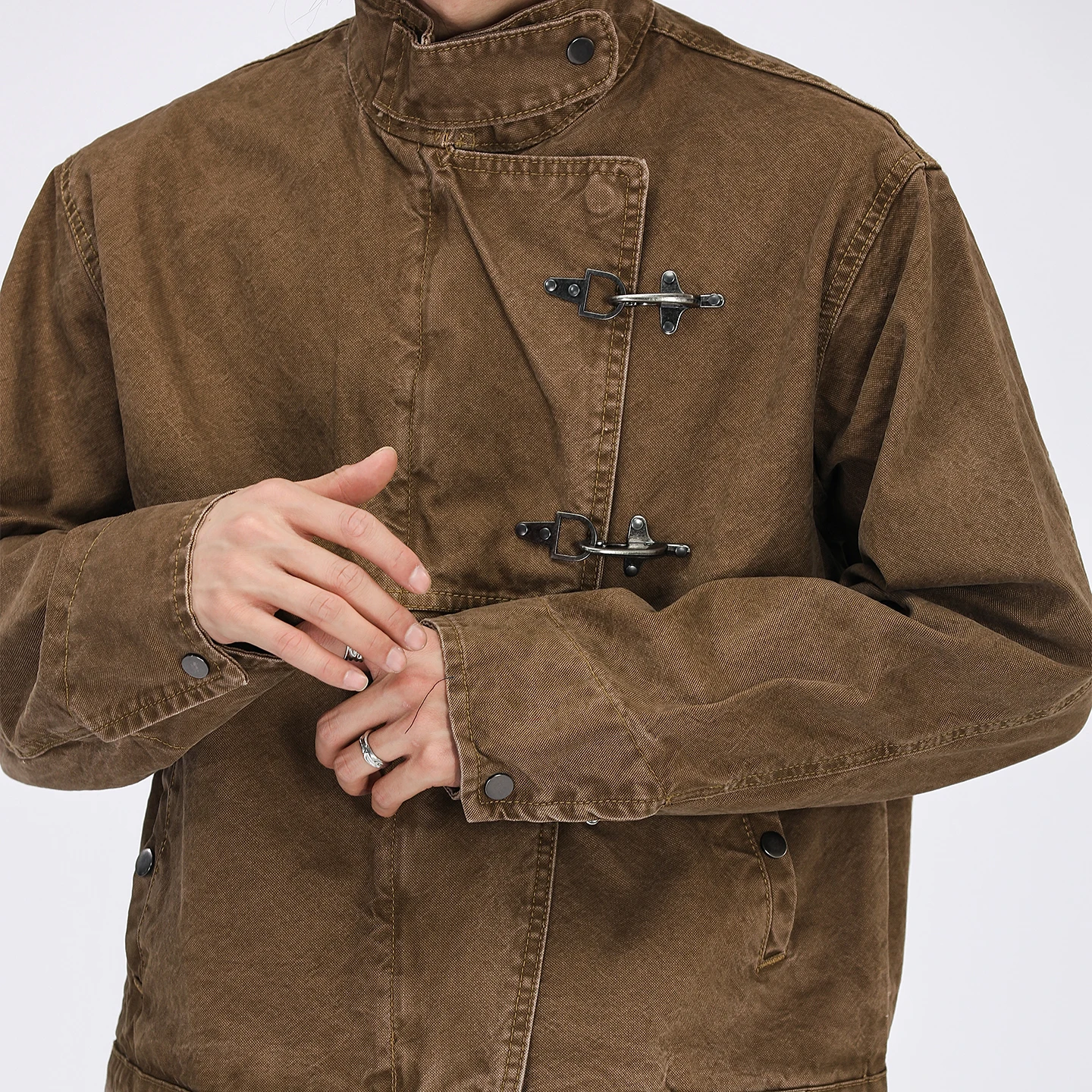 

Мужская зимняя повседневная теплая свободная модная куртка из полиэстера в американском ретро-стиле Cleanfit для подростков