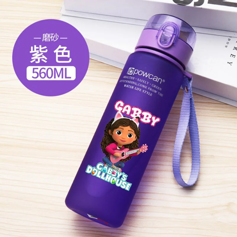 

650ML Gabby Dollhouse Water Cup Kawaii Anime Figure Print Sport Casual Fashion Mug Portable Drop-proof Fitness Jug Birthday Gift