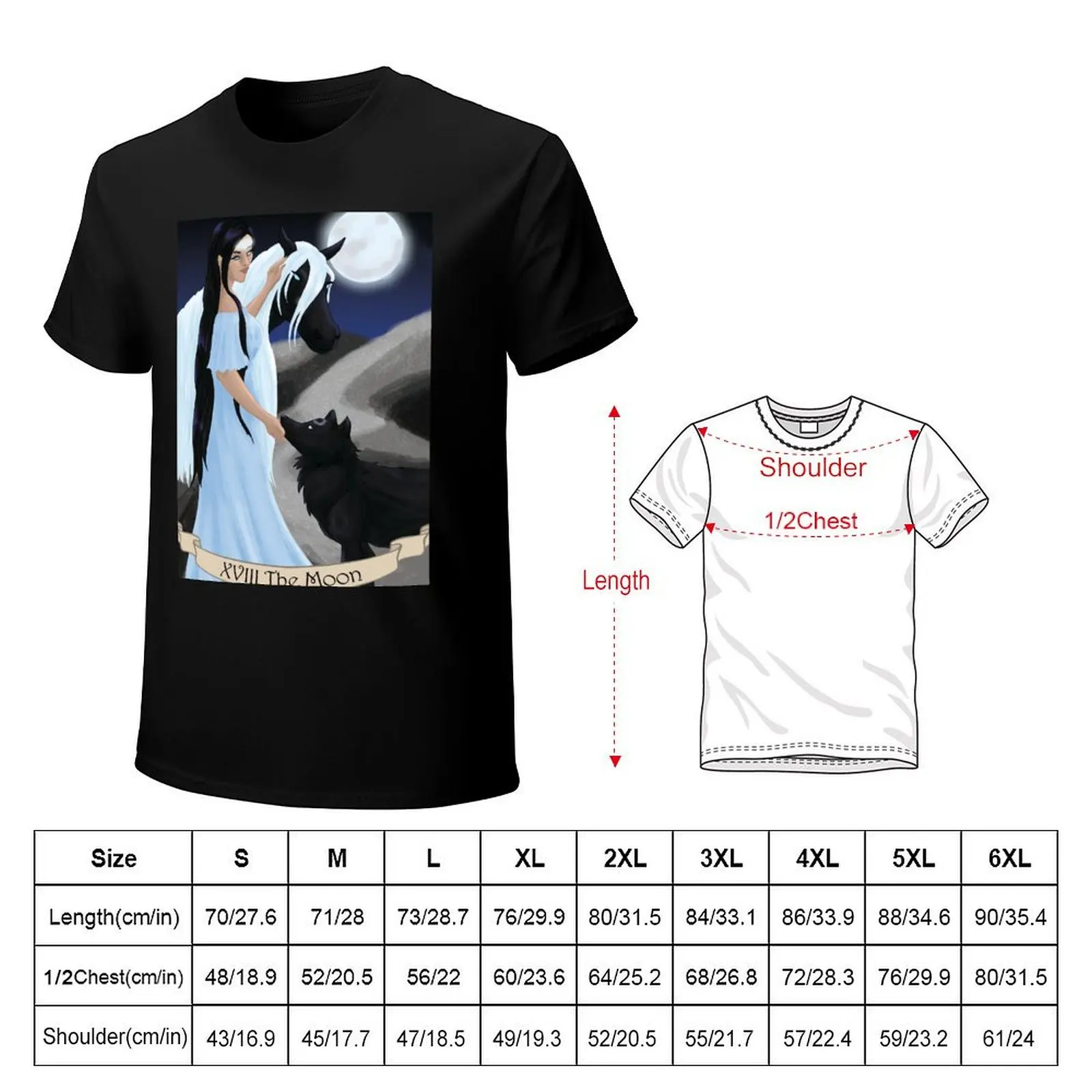 The Moon T-Shirt baggy shirts street wear vintage clothes oversized plain white t shirts men