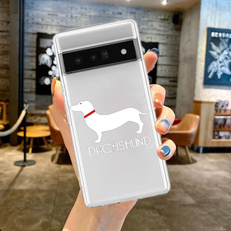 Dachshund Sausage Dog Phone Case For Google Pixel 9 Pro XL 8 7 6 Pro 8A 7A 6A 5 4 5A 4A 3A XL 5G Shockproof Soft Clear Cover