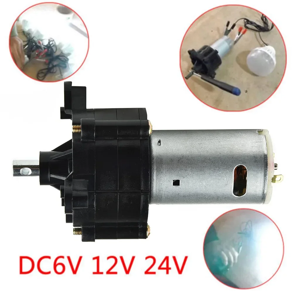 Test Power Supply 1500mA 20W Hand Generator Silver 130*35mm Dynamotor Dynamo Hydraulic Motor Black 5.1*1.4inch