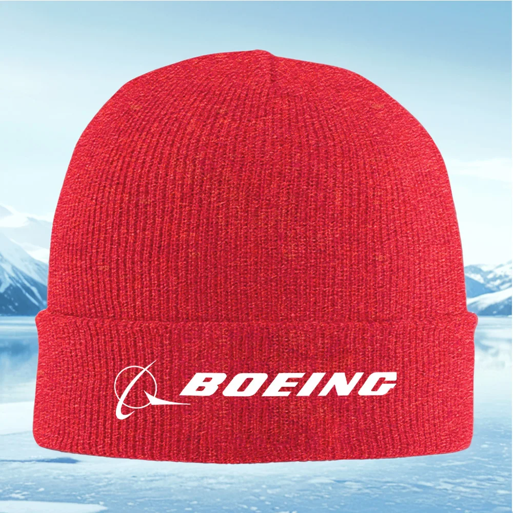 กราฟิกโลโก้โบอิ้ง, ตราสัญลักษณ์ทรงสูง หมวกไหมพรมถักสำหรับผู้ชาย ผู้หญิง และทุกเพศ หมวกบีนนี่ หมวกคลุมศีรษะ สำหรับฤดูหนาว อุ่นสบาย เหมาะสำหรับคริสต์มาส กิจกรรมกลางแจ้ง ปั่นจักรยาน
