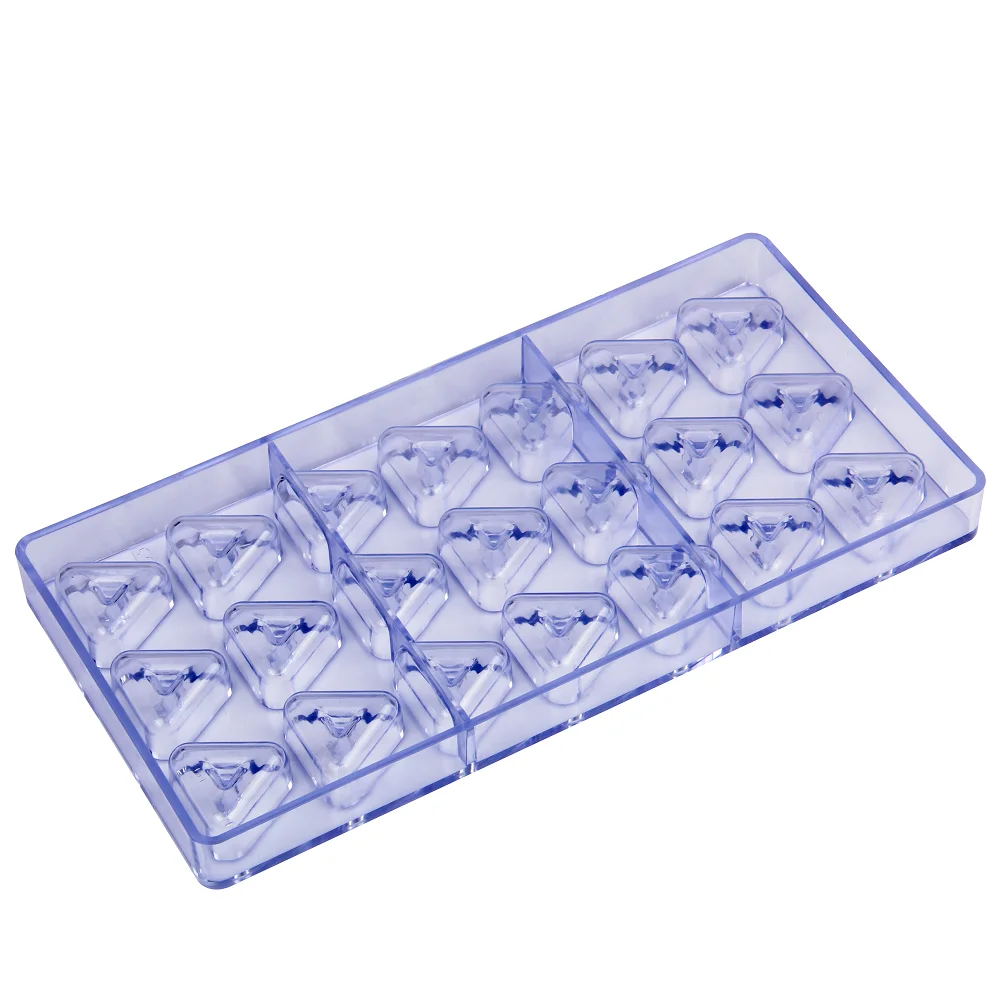 Plastic 21 Cavities Triangle Cutout Shaped Baking Chocolate Mold Sweet Candy Craft Tools CC0070