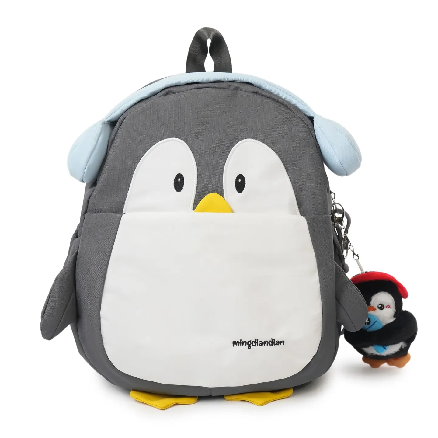 Cartoon-Pinguin-Rucksack mit flauschigem Charme, Kawaii-Rucksack für Teenager-Mädchen, lässiger Nylon-Tagesrucksack, Schultaschen, leichter Reiserucksack