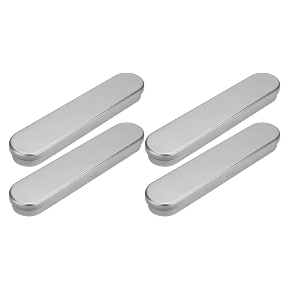 4 قطع صندوق أدوات مكتبية صفيح حاوية أقلام مختلفة منظم مدرسي مقلمة معدنية للطلاب تصميم بسيط ناعم