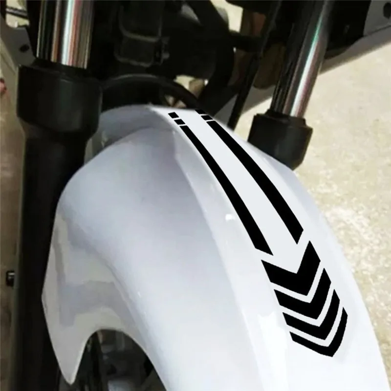 รถจักรยานยนต์ Fender สติกเกอร์ Scooter Refit Decals ลายสะท้อนแสงสติกเกอร์ตกแต่งสติ๊กเกอร์กันน้ำเทปเตือนความปลอดภัย