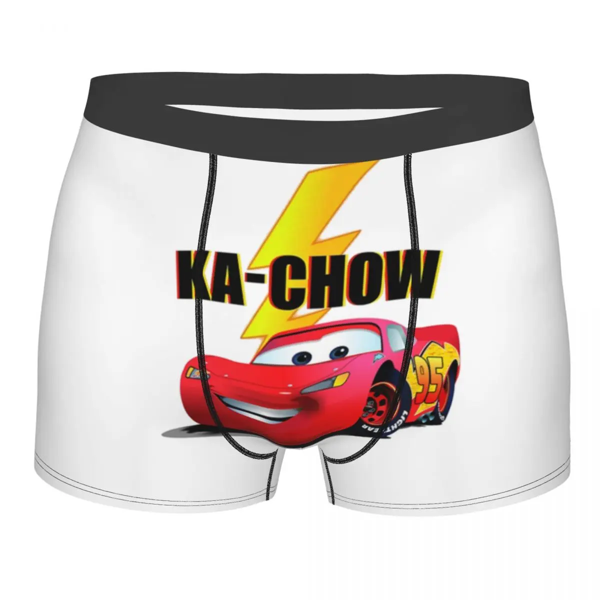 

Мужские трусы-боксеры с принтом «Молния Маккуин» из мультфильма «Тачки», сексуальные, с индивидуальным дизайном