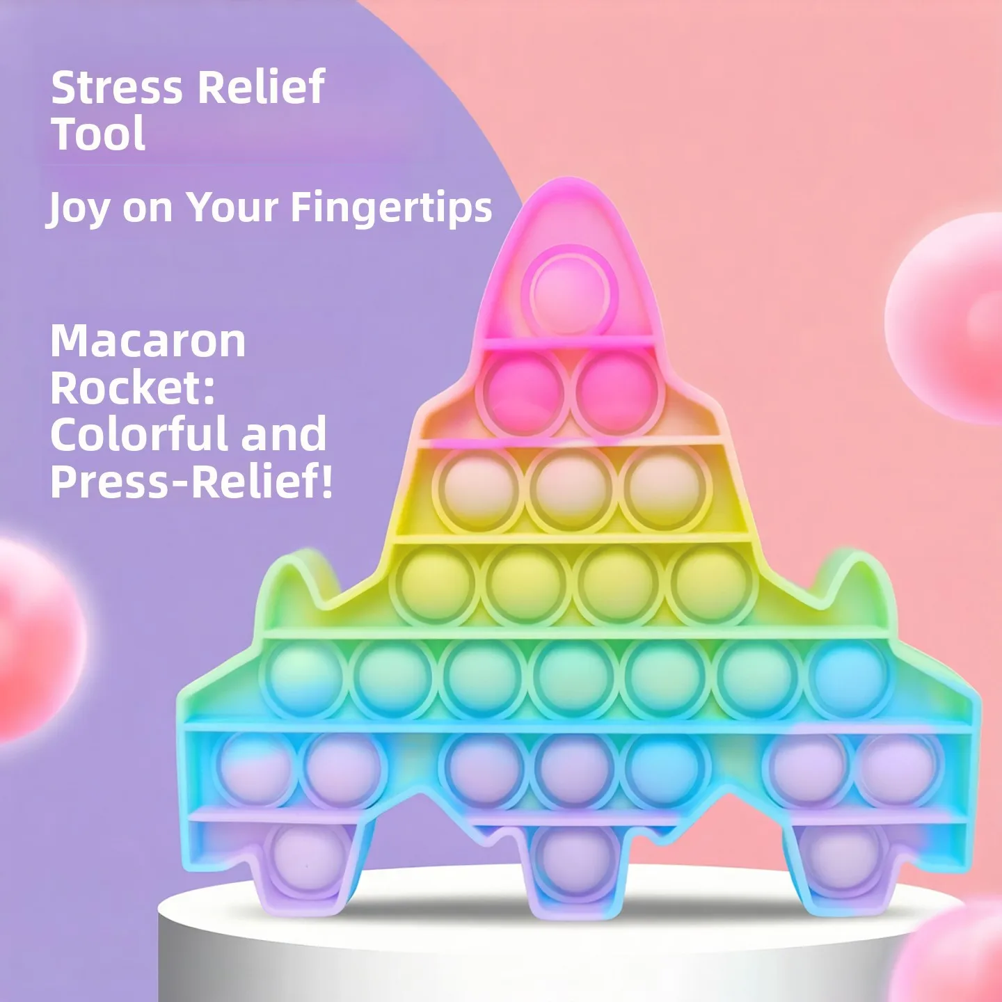 Macaron Pressure Relief Toy for Boys And Girls Intelligence Enhancement Finger Pressing Board Educational Toys European Origin