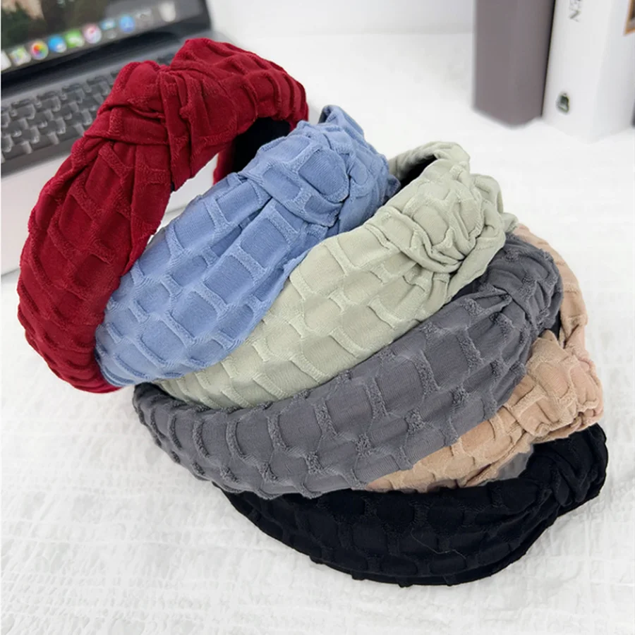 

New high-quality retro cross knotted headband for women butterfly wide-edged hair clips versatile out-of-face hair accessories