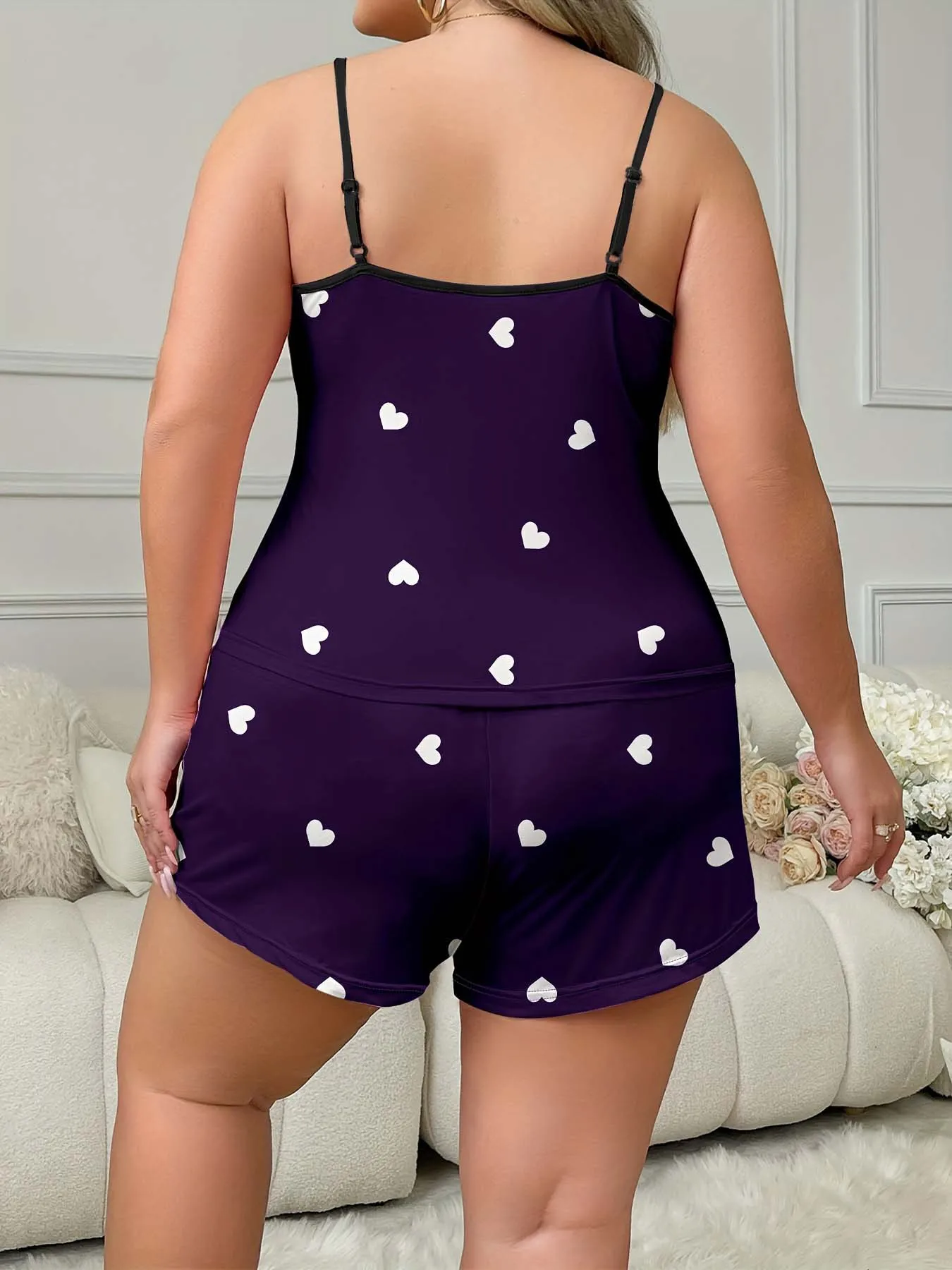 2 Pieces Pajamas Set for Women Sleepwear Crop Tops+Shorts Suit Female Loose Loungewear Home Clothes Plus Size 5XL view 5