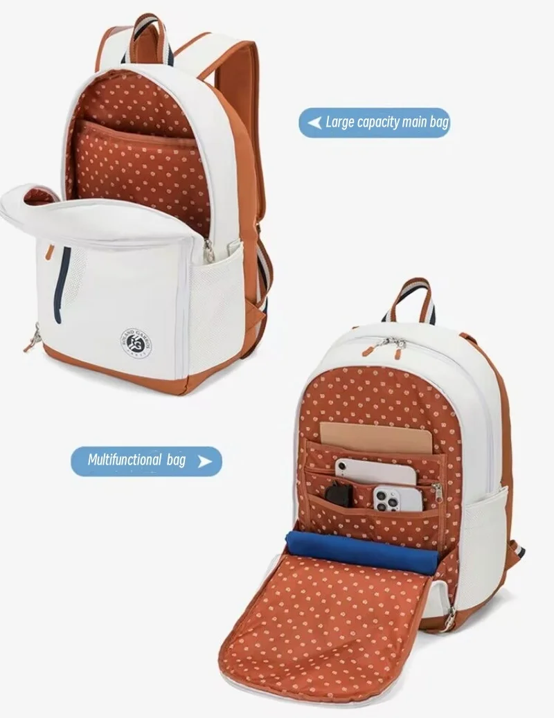 윌슨 프로페셔널 테니스 가방 프렌치 오픈 투어 라켓 패들 스포츠 가방 방수 2 테니스 라켓 배낭 남성 여성 보유