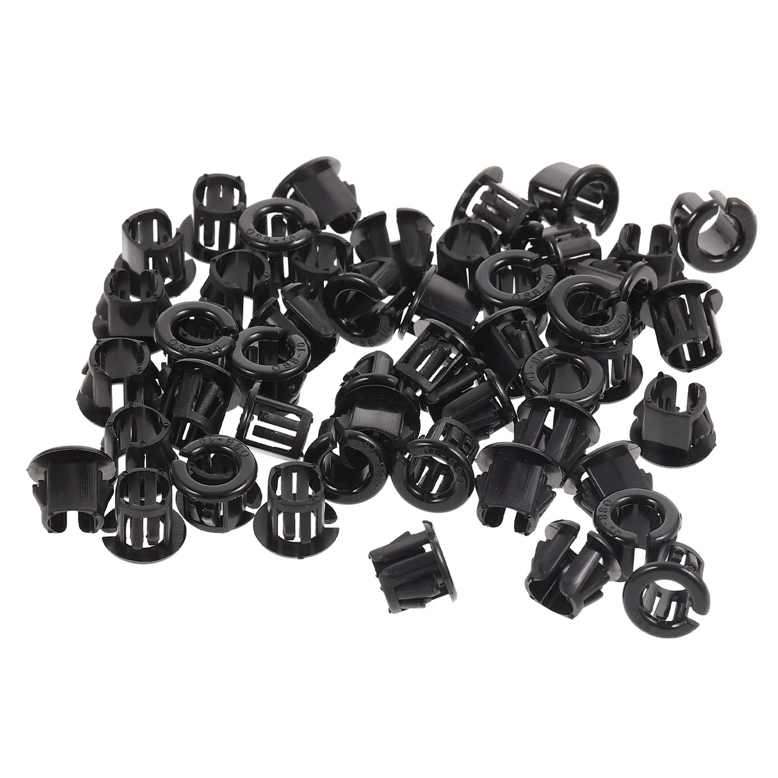 50Pcs Pa66 Snap Bushing Cable Protector Round Snap Panel Locking Hole Plug Locking Cable Accessories Round Hole Plug