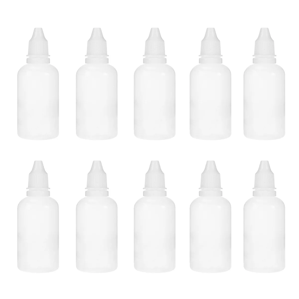 

10 Pcs Premium Material Dropper Bottles Eye Liquid Squeezable Refillable Containers Empty