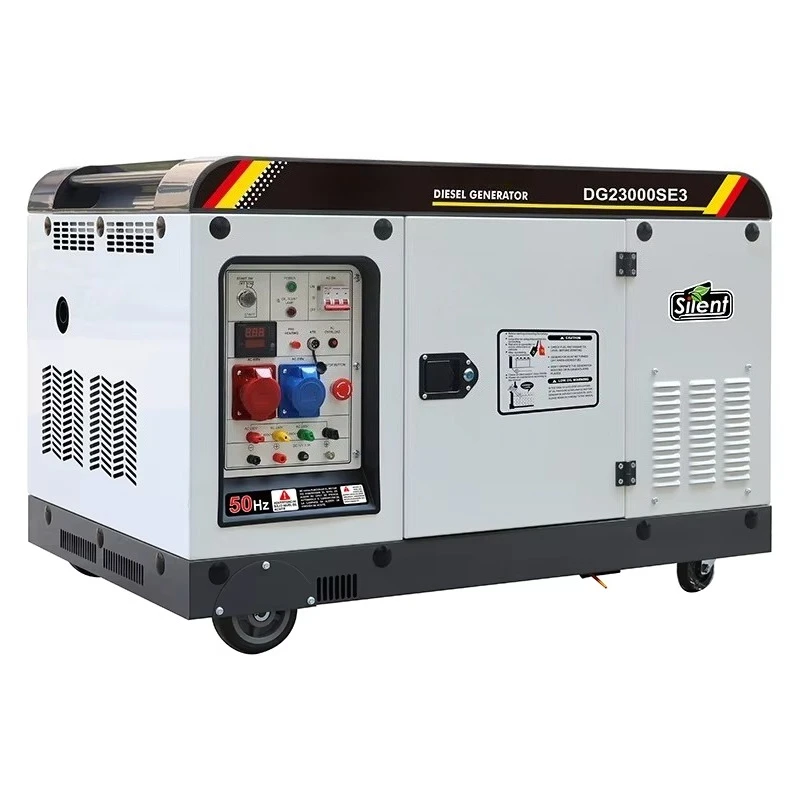 DG23000SE3 16-18KW Generator, Equipped with a 2V98 Twin-cylinder Engine and Wheels, Suitable for Home Use